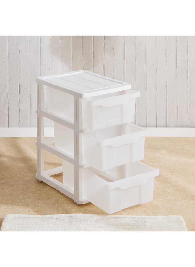 Home Box White 3-Tier Drawer Storage Cabinet - Image 3